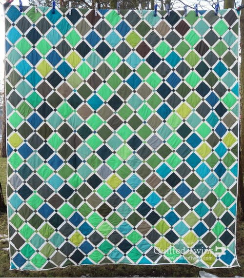 Charming Greens Bed Quilt Pattern