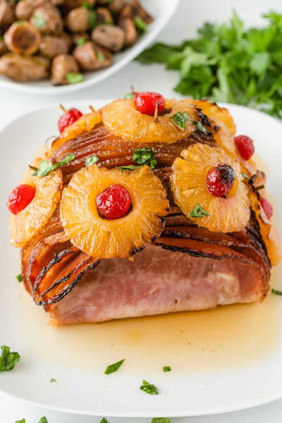 Ham With Pineapple And Cherries