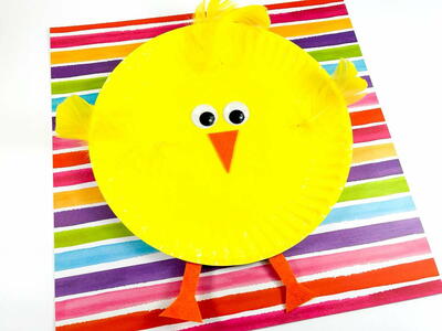 Cute Paper Plate Chick Craft For Kids