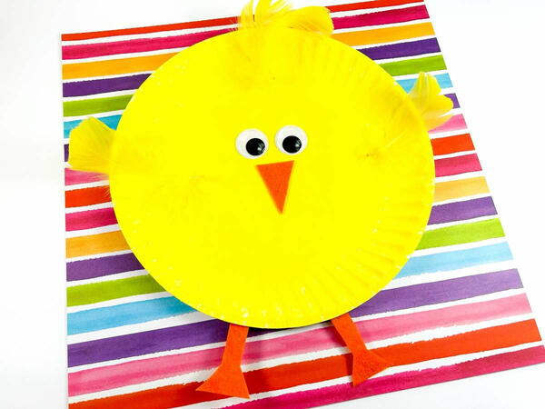 Cute Paper Plate Chick Craft For Kids | DIYIdeaCenter.com