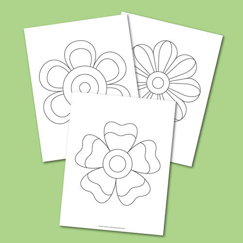Printable Big Flower Coloring Pages
