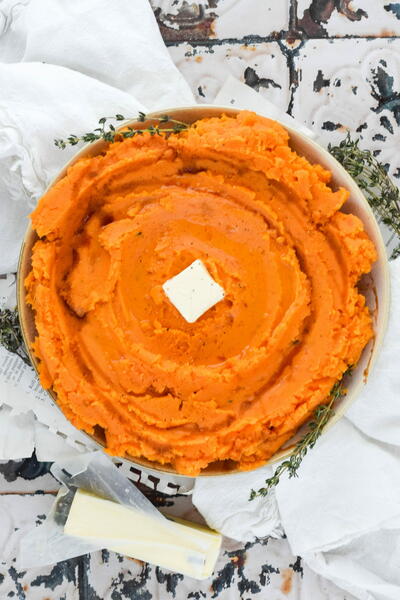 Savory Mashed Sweet Potatoes 