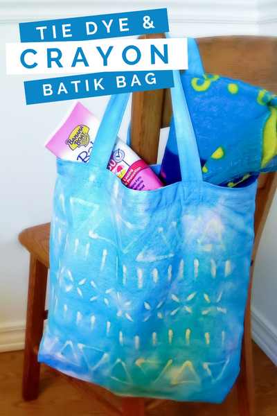 Tie Dye and Crayon Batik Bag