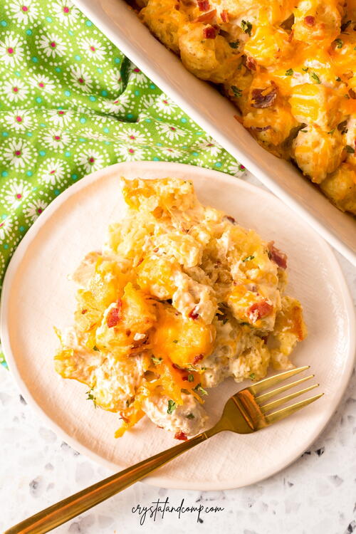 Cracked Out Chicken Tater Tot Casserole
