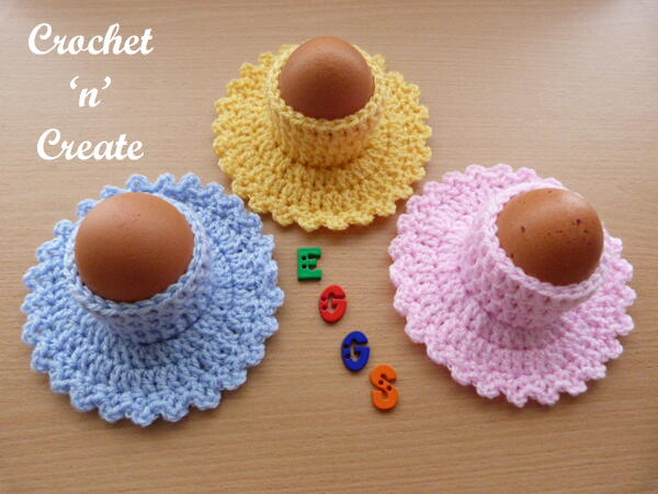 Crochet Egg Cup And Saucer