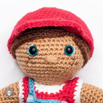 Crochet Doll Baseball Hat