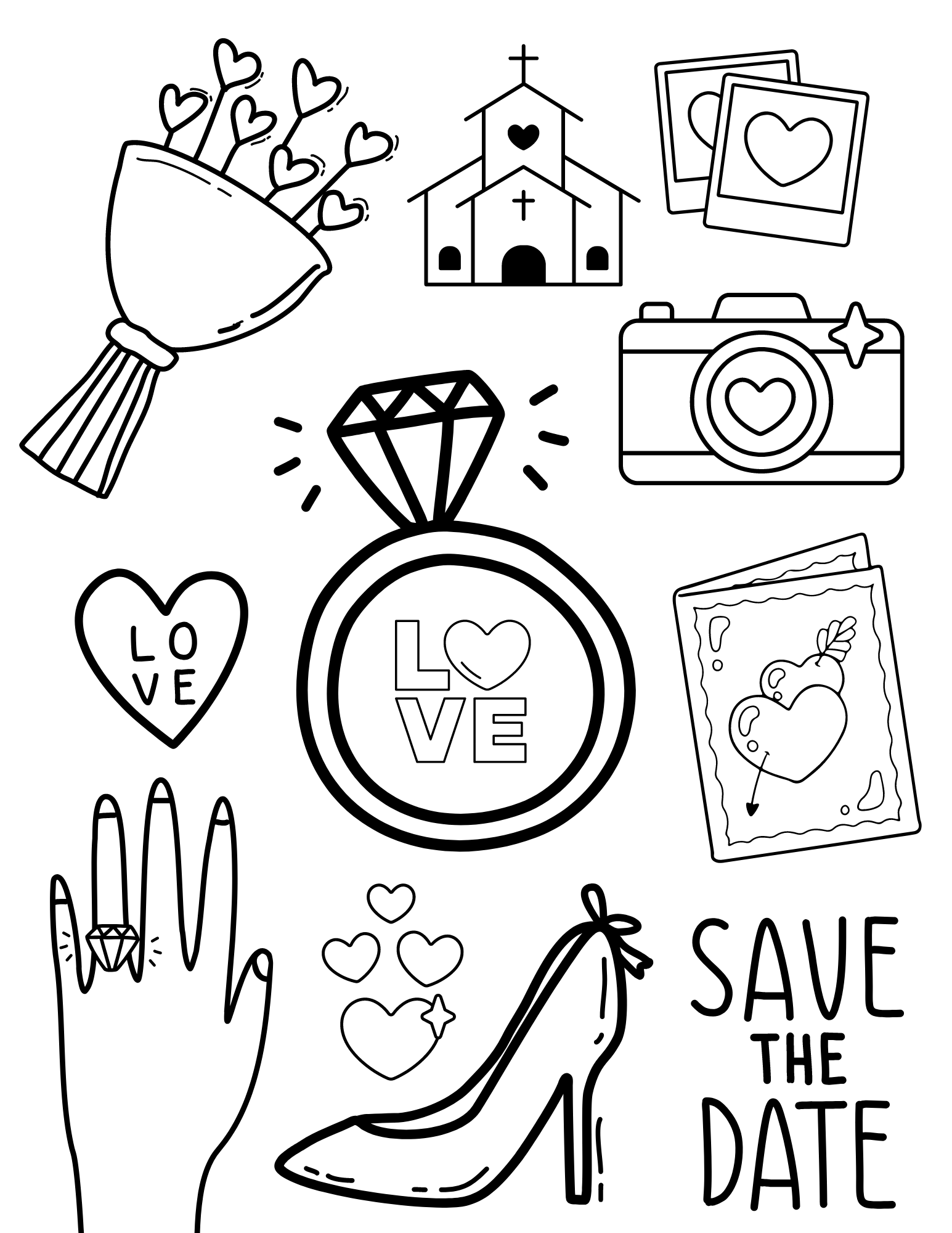 Free Printable Coloring Pages For Your Wedding Free Printable Coloring Pages For Your Wedding
