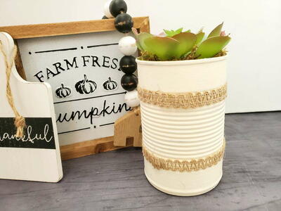 Cute Upcycled Succulent Planter Farmhouse Craft
