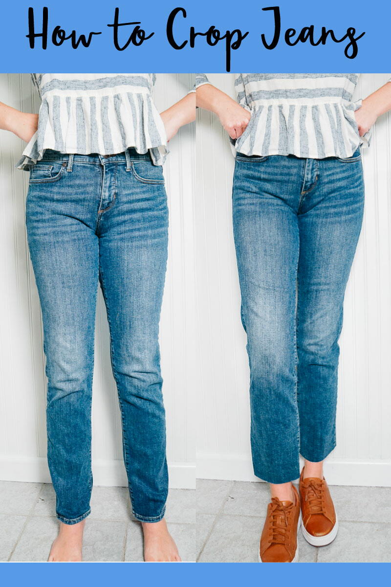 How To Crop Jeans That Are Too Long