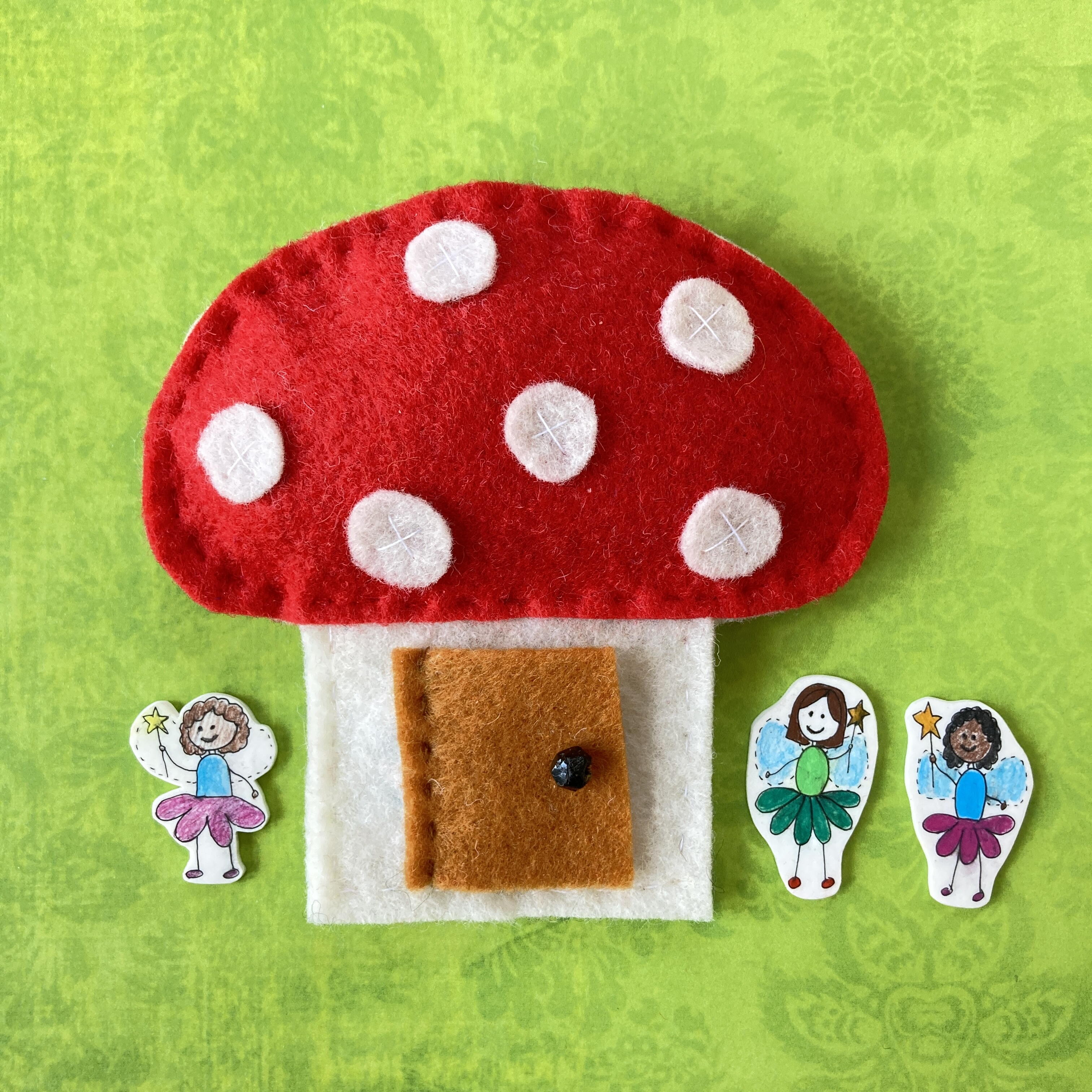Felt Fairy Toadstool House | AllFreeSewing.com