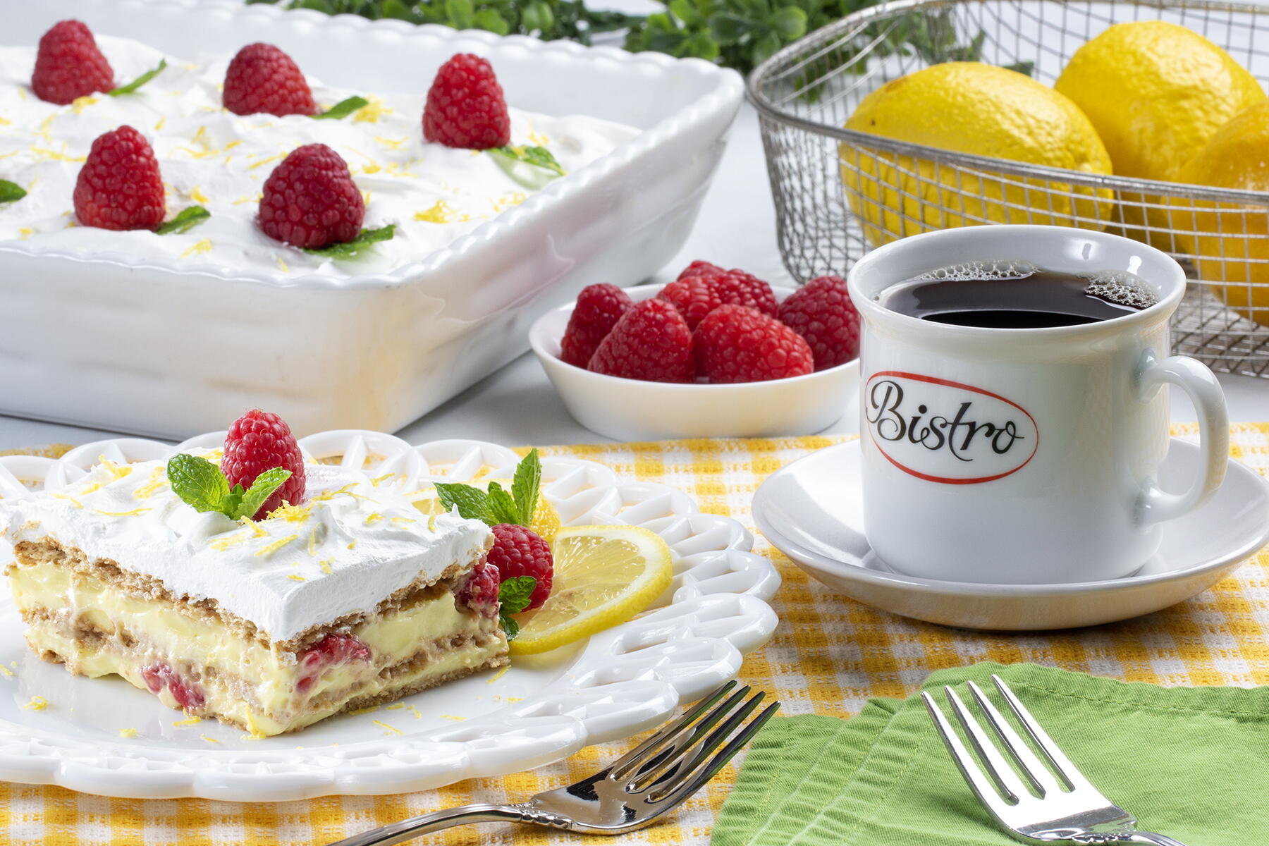 Lemon Raspberry Icebox Cake | MrFood.com