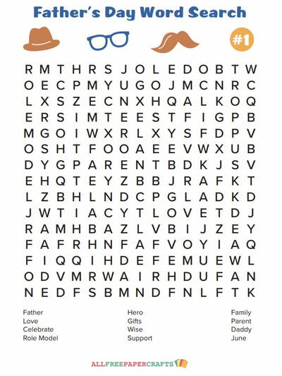 Father's Day Word Search PDF