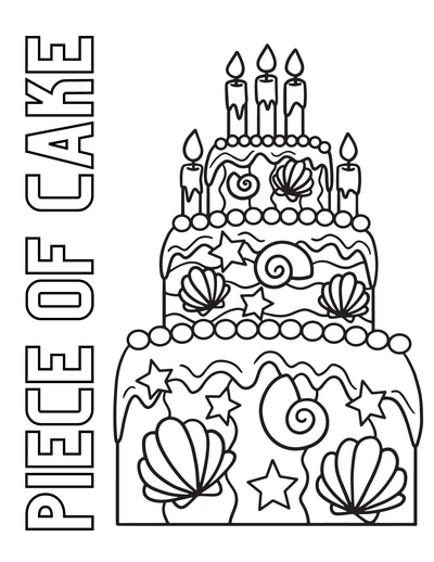 Cute Cake Coloring Pages 