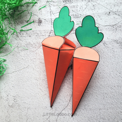 3D Carrot Paper Craft