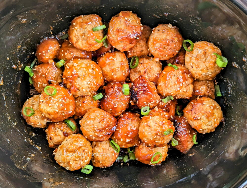 Slow Cooker Spicy Korean Meatballs | AllFreeSlowCookerRecipes.com