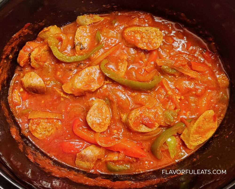 Slow Cooker Sausage & Peppers