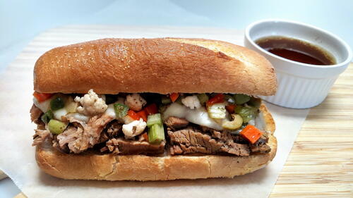 Slow Cooker Italian Beef Sandwiches With Homemade Hot Giardiniera