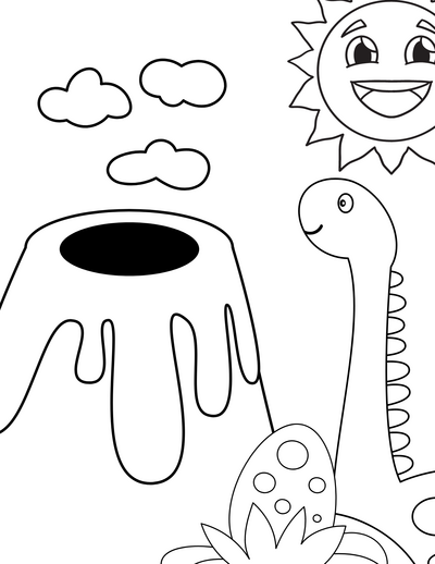 Cute Dinosaur Coloring Pages