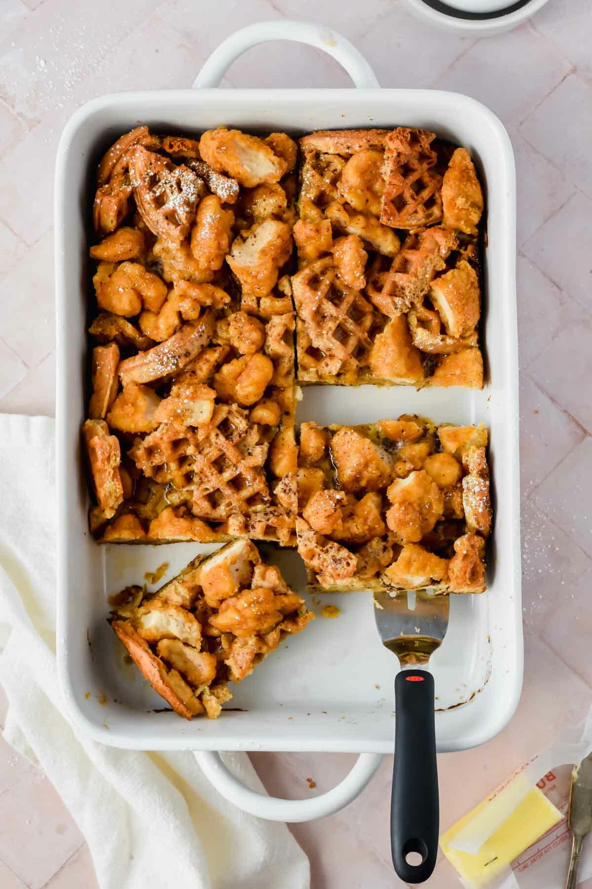 Chicken And Waffle Casserole