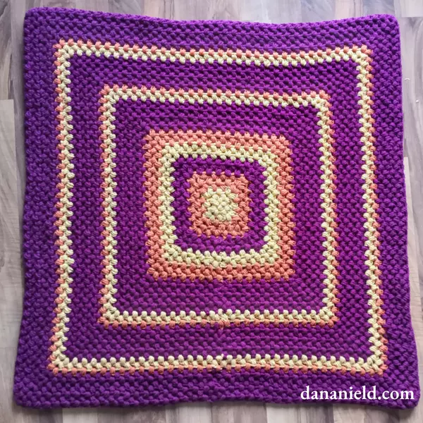 Center Out Bean Stitch Crochet Baby Blanket Pattern