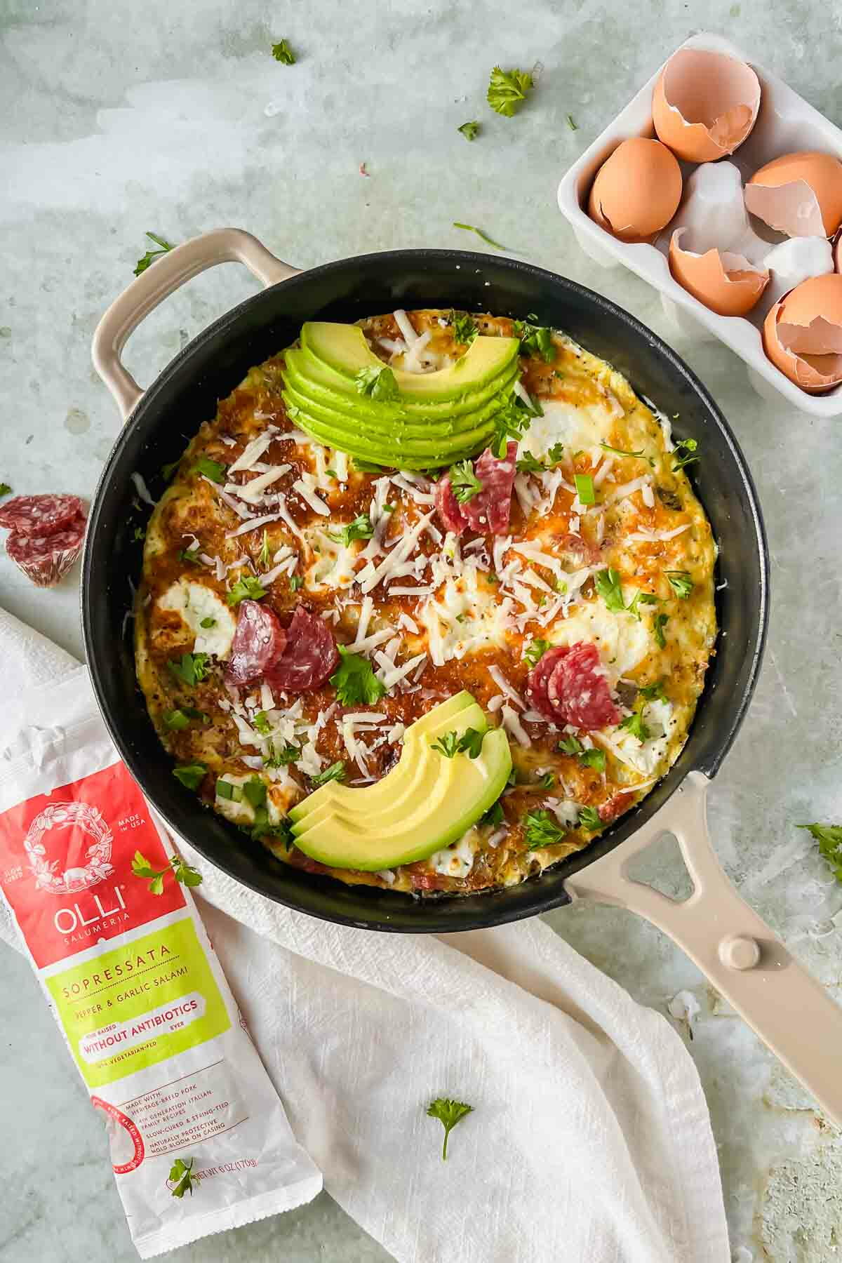 Salami And Egg Frittata