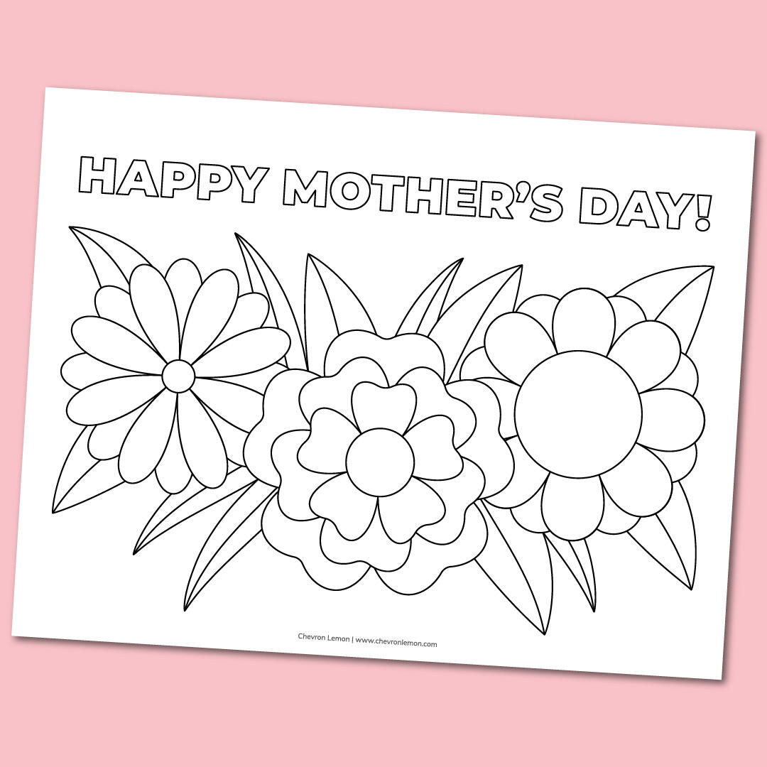 Free Printable Happy Mother’s Day Coloring Page | FaveCrafts.com