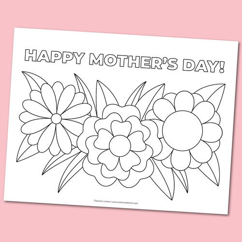 Free Printable Happy Mothers Day Coloring Page