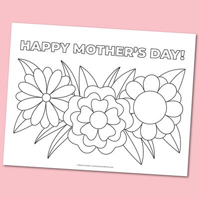 Free Printable Happy Mother’s Day Coloring Page