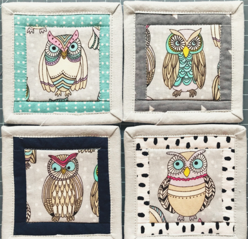 Modern Quilted Fabric Coasters