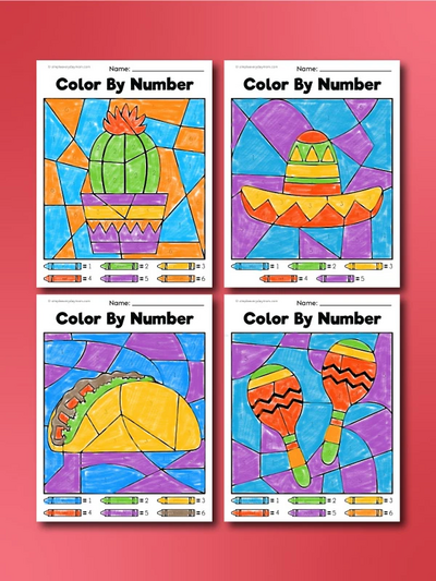 Cinco De Mayo Color By Numbers