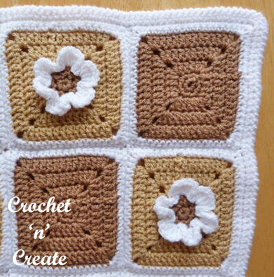 Crochet Granny Square Pram Cover
