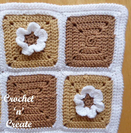 Crochet Granny Square Pram Cover