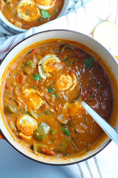 Coconut Vegetable Stew With Eggs!