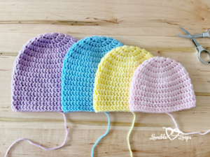 4 Sizes Newborn Baby Crochet Hat Pattern
