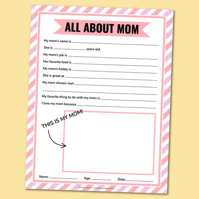 Printable Mother’s Day Questionnaire