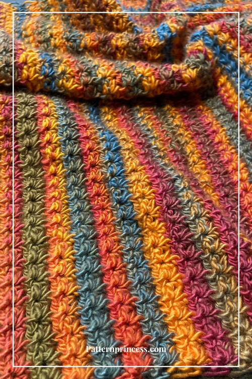 Modern Colorful Baby Blanket Crochet Pattern 