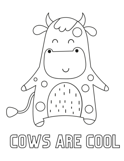 Cute Cow Coloring Pages