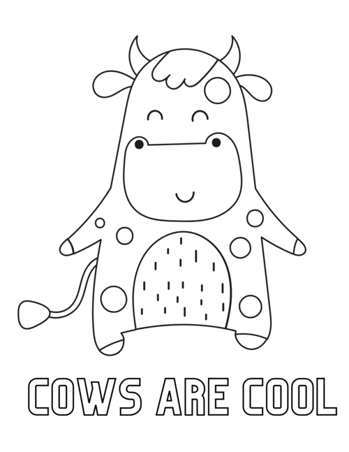 Cute Cow Coloring Pages