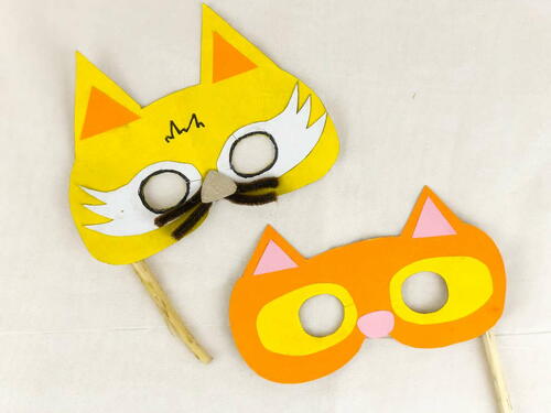 Cute Paper Plate Cat Mask And Owl Mask Craft