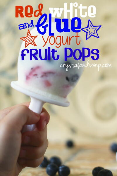 Red White And Blue Yogurt Fruit Popsicles