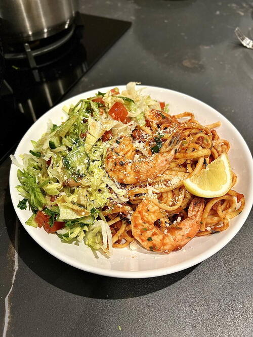 Easy Prawn And Chorizo Pasta