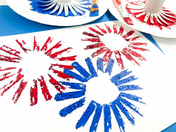 Fun Toilet Paper Roll Fireworks Painting Craft