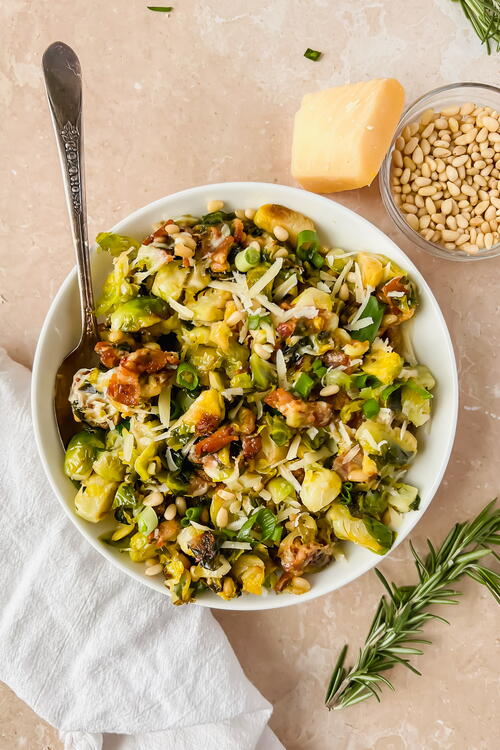 Warm Brussel Sprout Salad With Bacon
