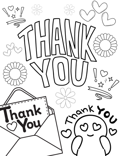 Free Thank You Coloring Pages