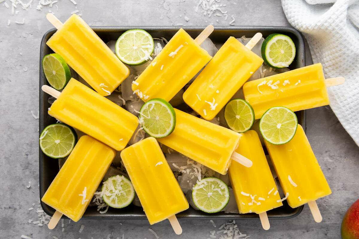 Coconut Lime Mango Popsicles Recipe | FaveSouthernRecipes.com