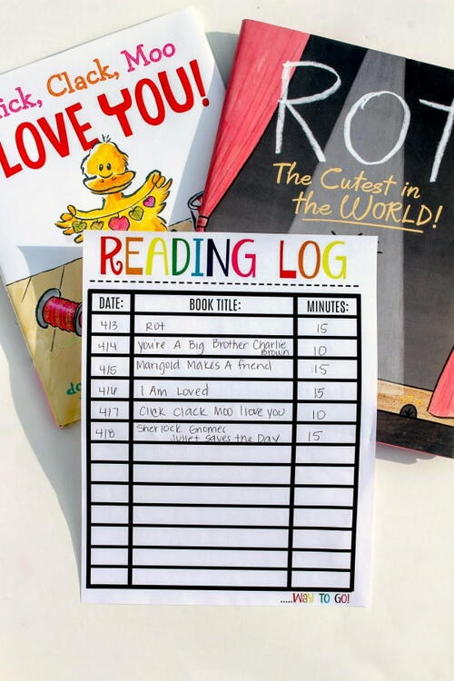 Free Printable Reading Log For Kids