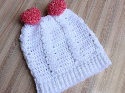 Super Easy Gorgeous Cable Stitched Hat