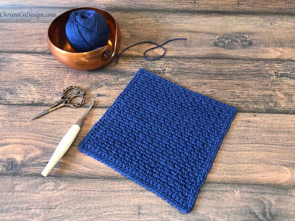 Moss Stitch Dishcloth