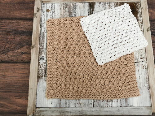 Double Seed Stitch Dishcloth