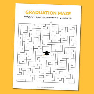 Printable Graduation Maze
